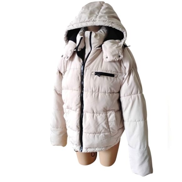 URBAN OUTFITTERS | Rae Hooded Puffer Jacket Ballerina Greyish Pink | Size Sm EUC - Picture 4 of 9